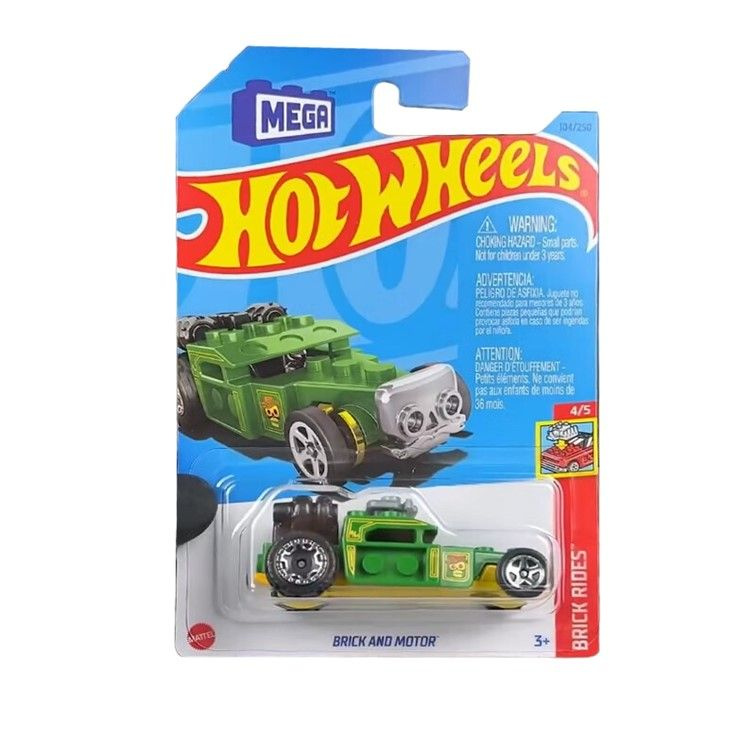 HKJ88 Машинка металлическая игрушка Hot Wheels коллекционная модель Brick and Motor зеленый  #1