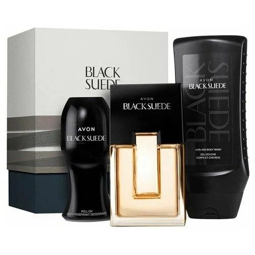 AVON Парфюмерно-косметический набор "Black Suede для него" из трёх продуктов в подарочной упаковке  #1