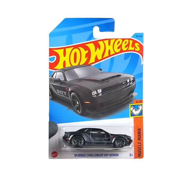 HKK90 Машинка металлическая игрушка Hot Wheels коллекционная модель 18 Dodge Challenger SRT Demon черный #1