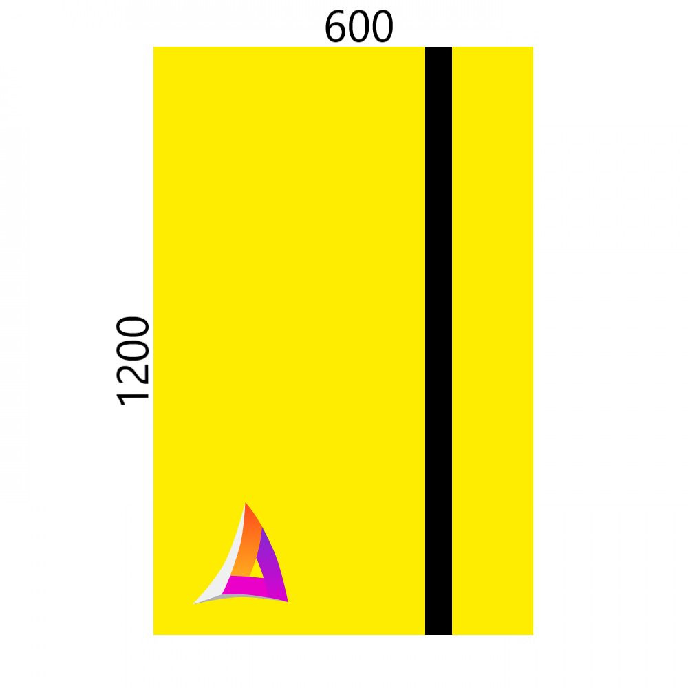 Пластик для лазерной гравировки SHENGWEI (Жёлтый на чёрном) 1200мм_600мм 1.3 мм  #1