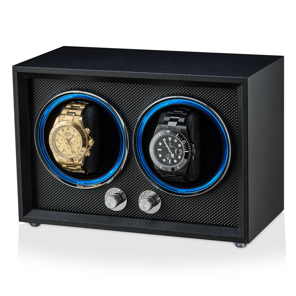 Шкатулка для часов с автоподзаводом / Коробка для подзавода наручных механических часов JEAN-22-BL  #1
