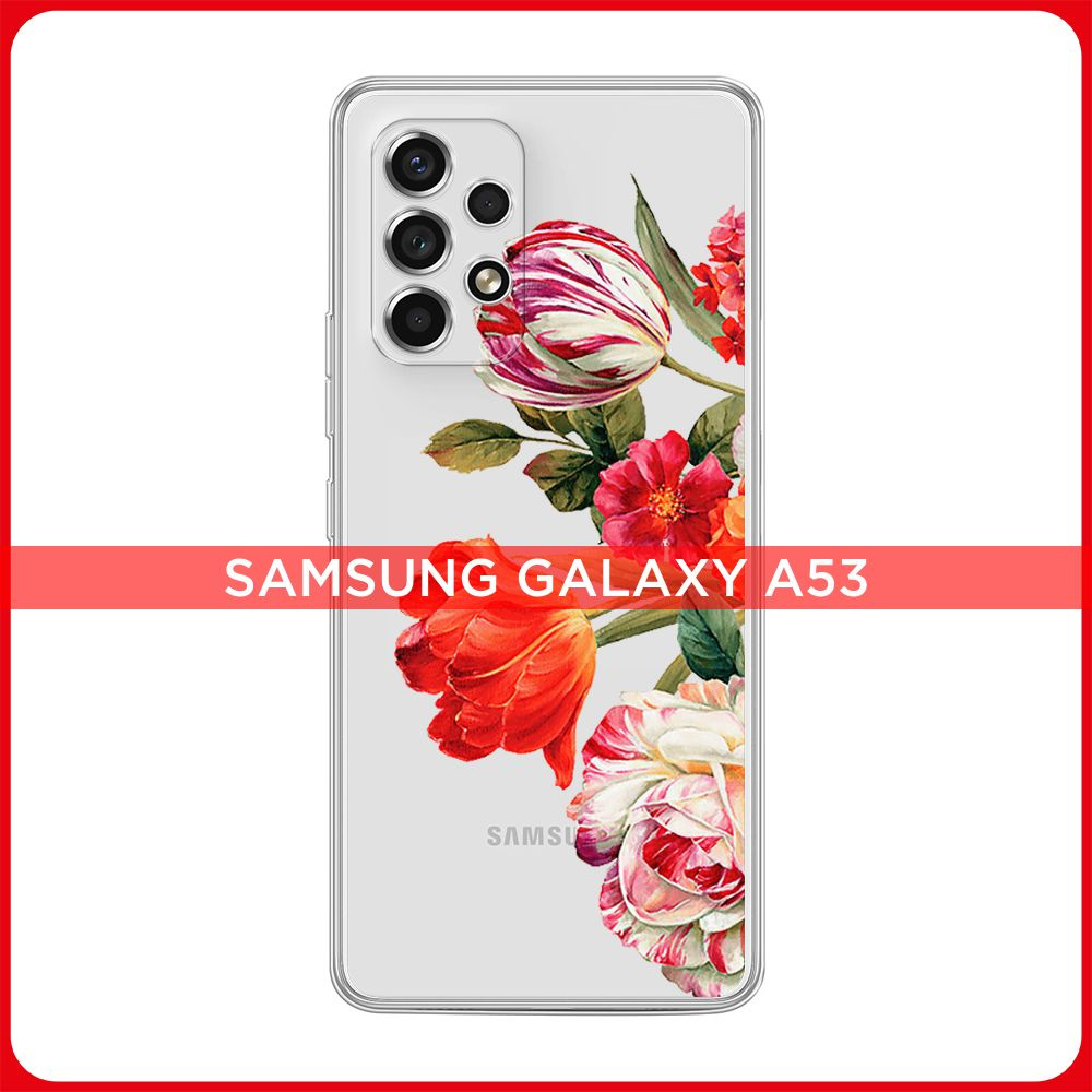 Силиконовый чехол на Samsung Galaxy A53 5G / Галакси А53 5G Букет весны, прозрачный  #1