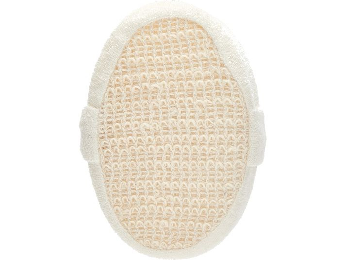 Мочалка-брус овальная для тела BEAUTY FORMAT natural nettle + cotton #1