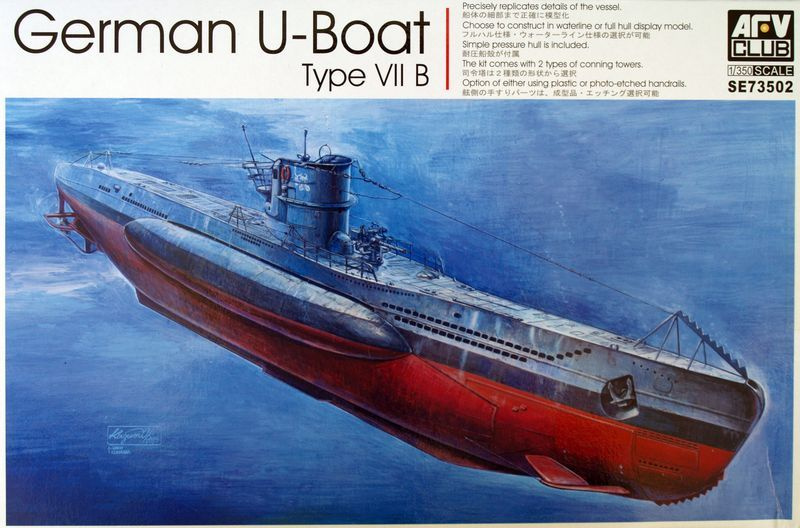 Немецкая подводная лодка 1/350 German U-Boat Type VII/B - SE73502 #1