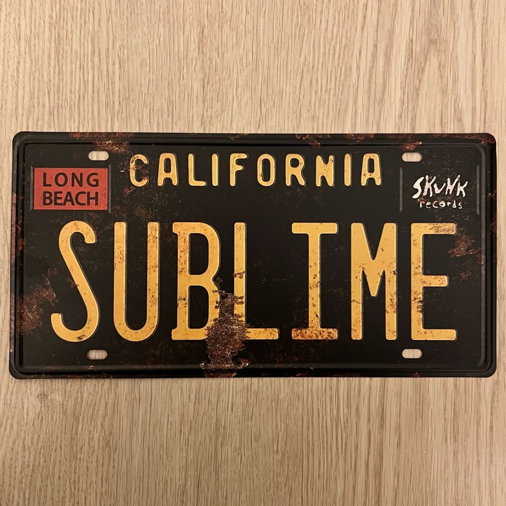 Декоративный номерной знак USA California Sublime США #1