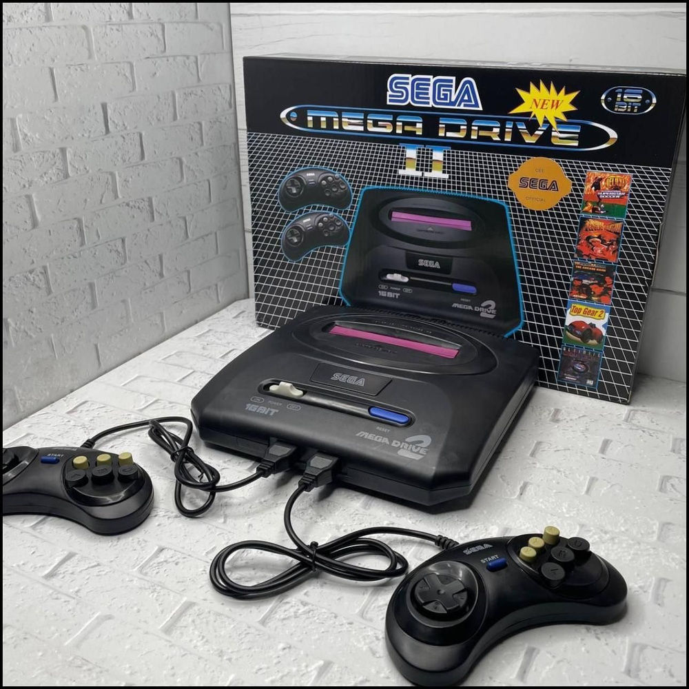 Игровая приставка Sega Mega Drive 2, 2 джойстика, 16Bit, 368 игр - купить  по выгодной цене в интернет-магазине OZON (1312579745)