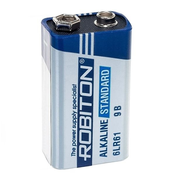Батарейка алкалиновая Крона 9 В ( 9V ) 6LR61 Alkaline, Robiton #1