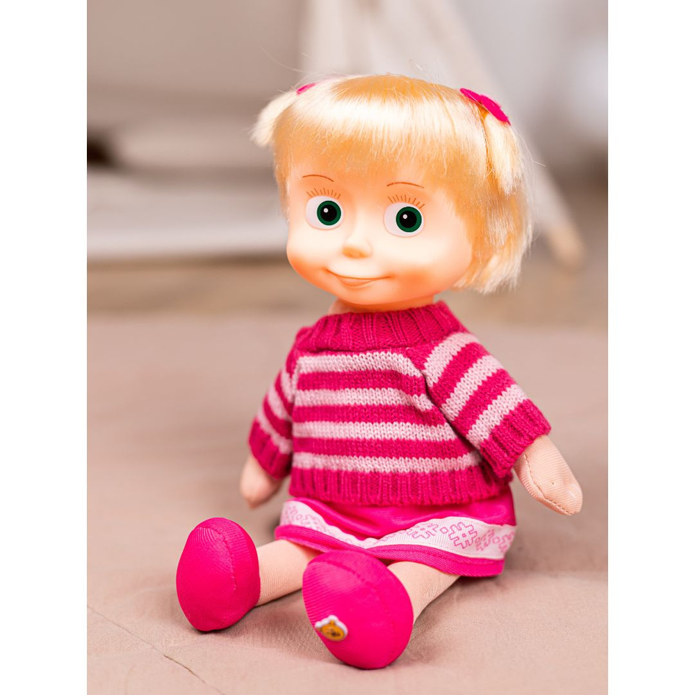 Мягкая игрушка Маша и медведь, музыкальная кукла Маша пупс 28 см  #1