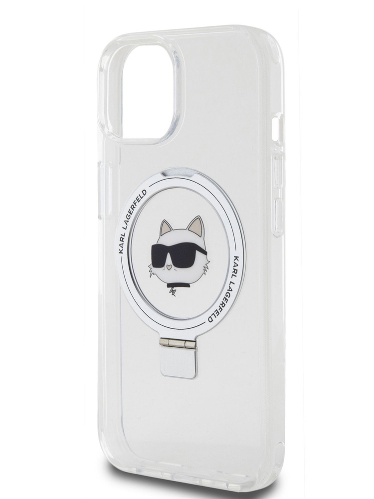 Чехол Karl Lagerfeld PC/TPU Ring stand MagSafe на Apple iPhone 15, для Айфон 15 с защитой камеры, с функцией #1