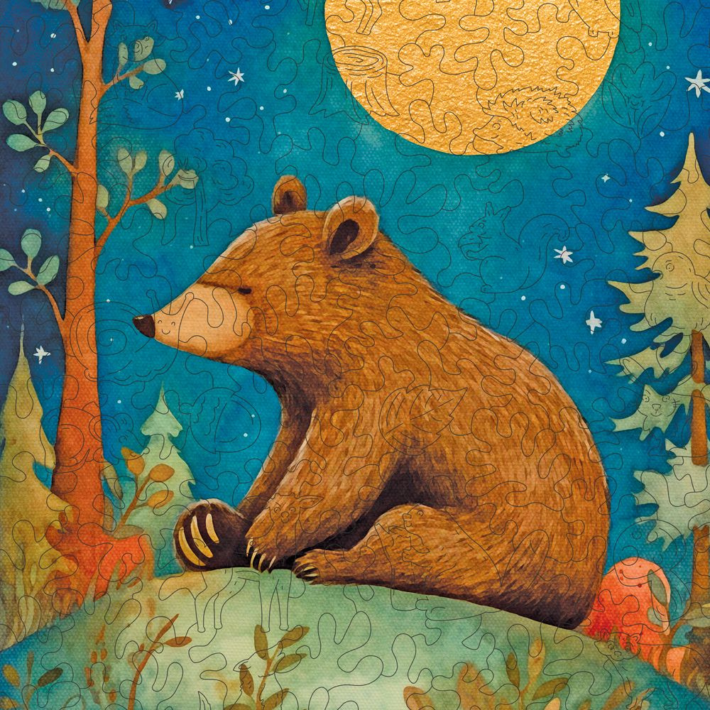 Деревянный пазл Гербера Медвежонок серия Лесные животные  #1