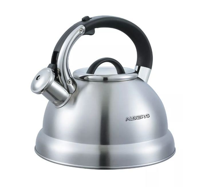 Чайник для плиты ALBERG из нержавеющей стали объем 3,0л индукционное дно  #1