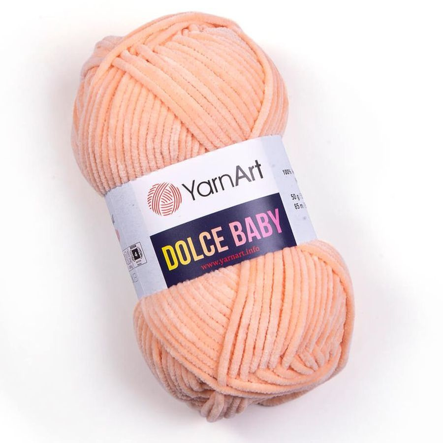 Пряжа YarnArt Dolce baby 1 шт 50 гр/85 м 100% микрополиэстер 773 персик  #1