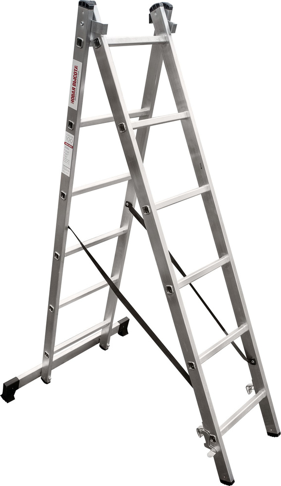 Лестница 2x6 двухсекционная алюминиевая Новая Высота NV 1220  #1