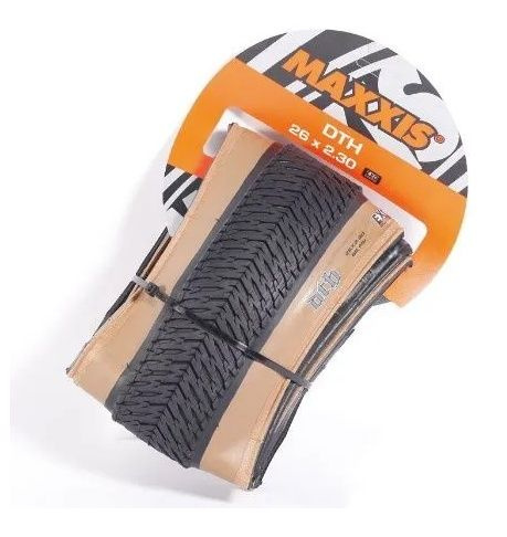 Покрышка Maxxis DTH 26x2.30" TPI 60, Кевлар EXO Skinwall, черный/коричн #1