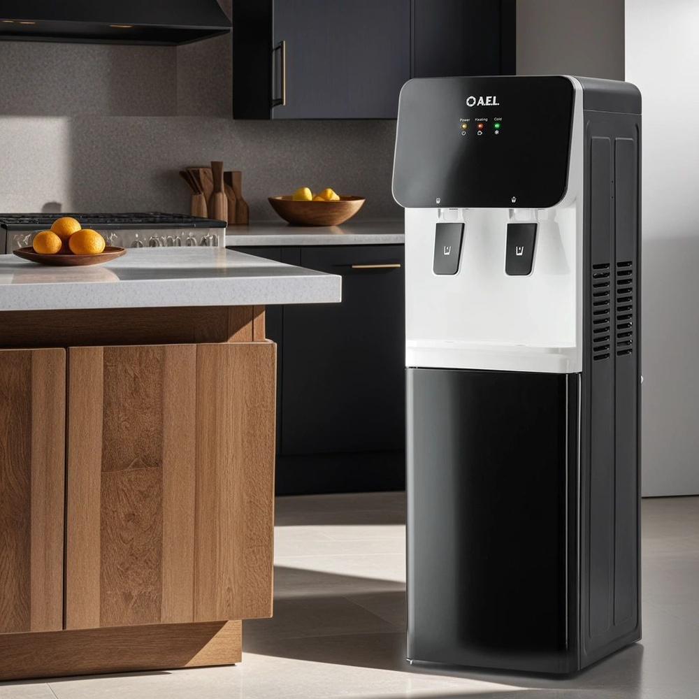 Кулер для воды AEL 85c LK с нагревом и шкафчиком для продуктов, без ...