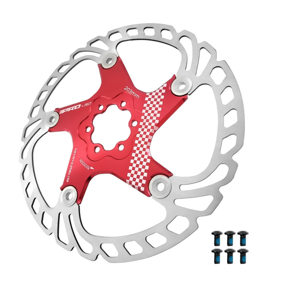 Тормозной диск IIIPRO 203 мм с 6 болтами для велосипеда #1