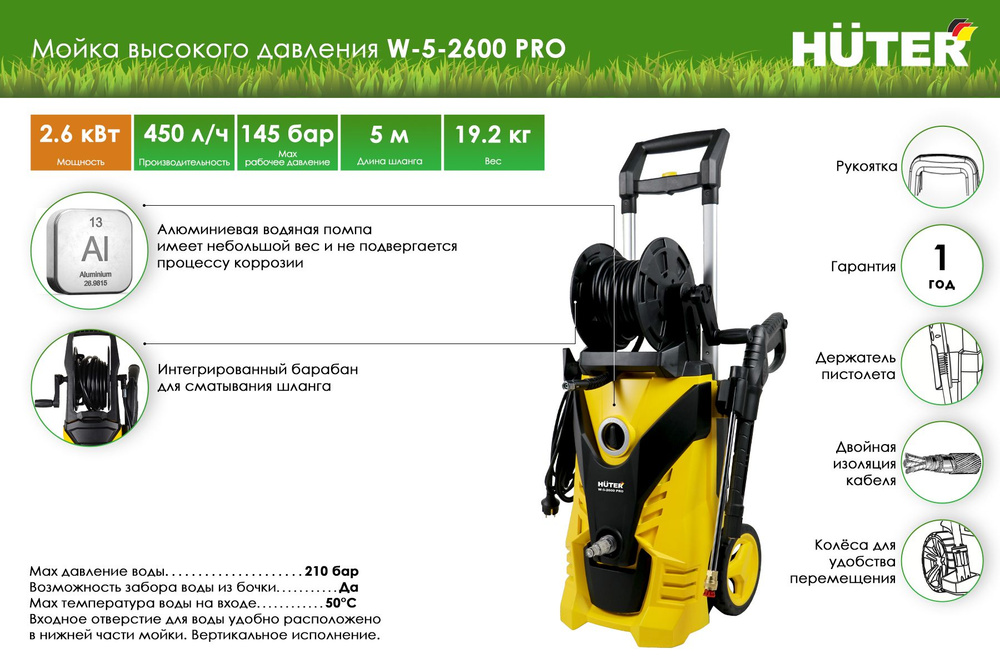 Мойка Huter W-5-2600 PRO #1