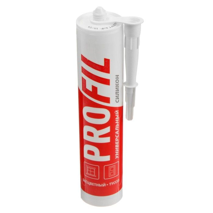 Герметик Soudal Profil, силиконовый, универсальный, бесцветный, 270 мл  #1