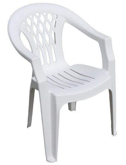 Кресло пластиковое "PL Сильви" белое #1
