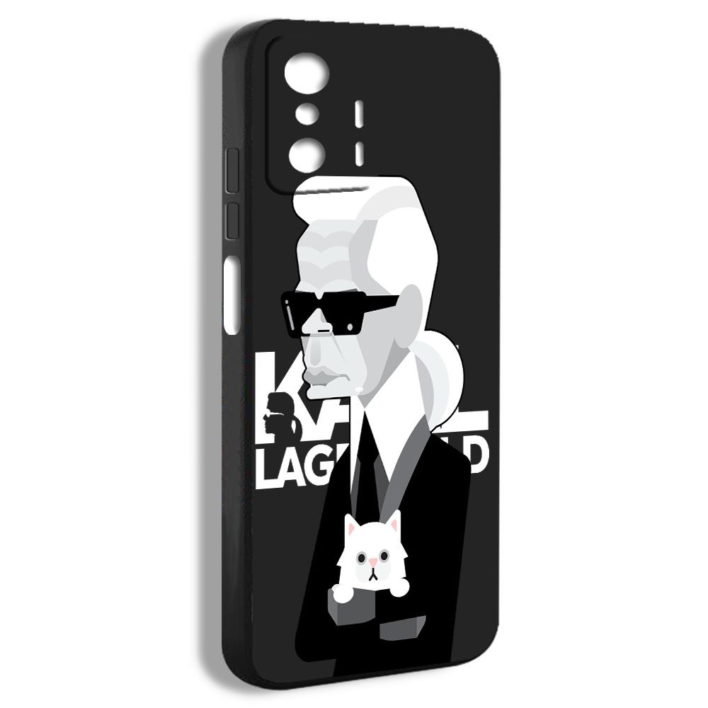 чехол на xiaomi 11t pro 5G Карл Лагерфельд мультфильм логотип Karl ...