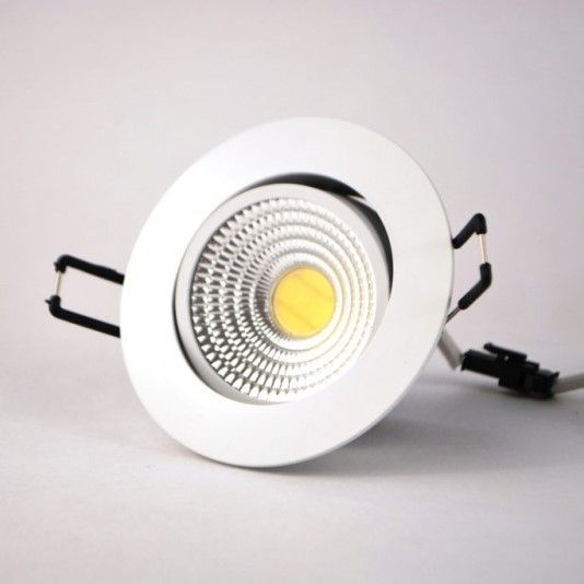 Встраиваемый светильник точечный поворотный 7Вт 560Лм 4200K нейтральный свет, цвет корпуса белый Foton #1