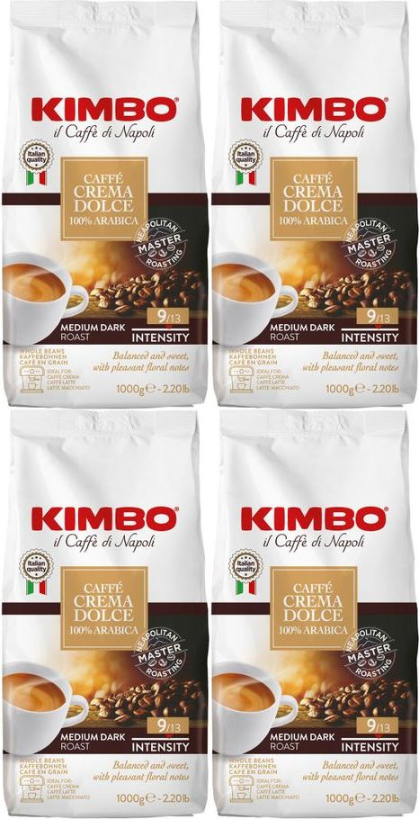 Кофе Kimbo Dolce Crema в зернах 1 кг, комплект: 4 упаковки по 1 кг #1