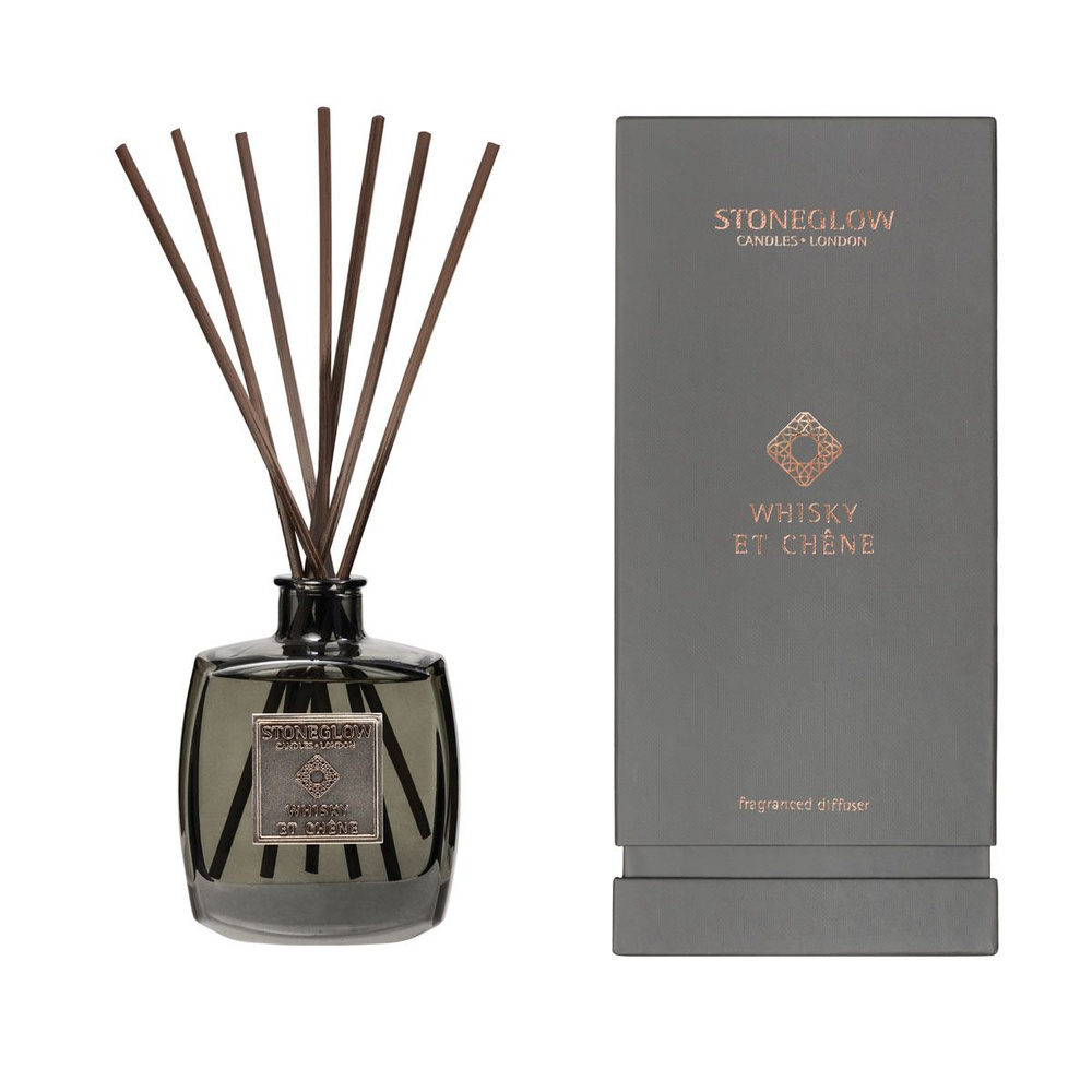 Диффузор ароматический парфюм для дома с палочками премиальный аромат, для интерьера Виски и Дуб 200мл #1