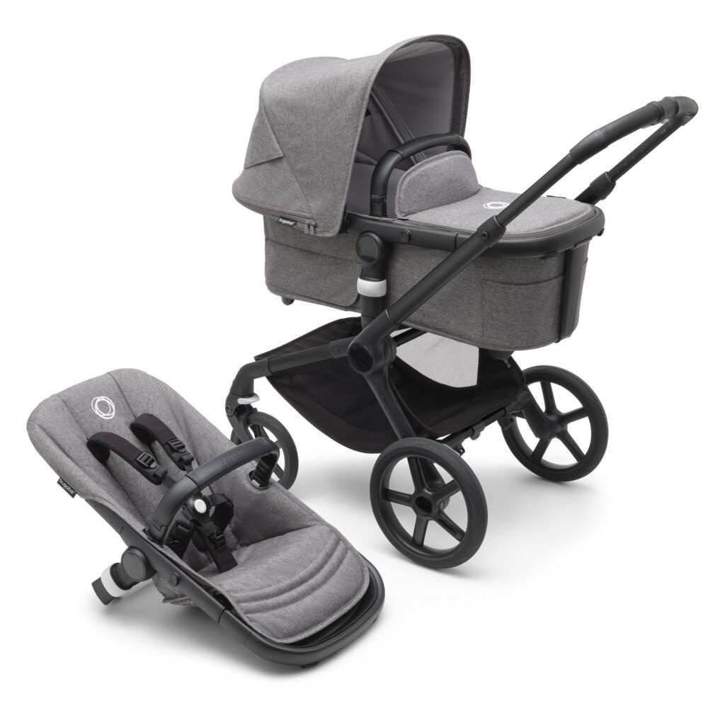 Bugaboo Fox5 коляска 2 в 1 Black/ Grey Melange/ Grey Melange complete #1