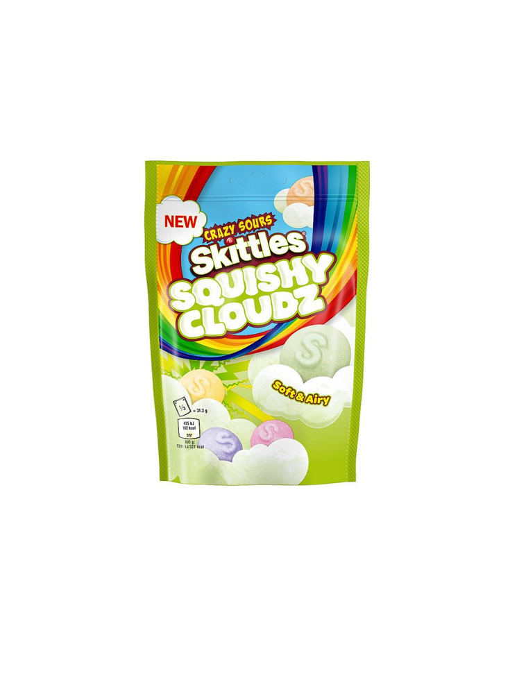 Драже Skittles Squishy Cloud Pouch кислые 94 гр #1