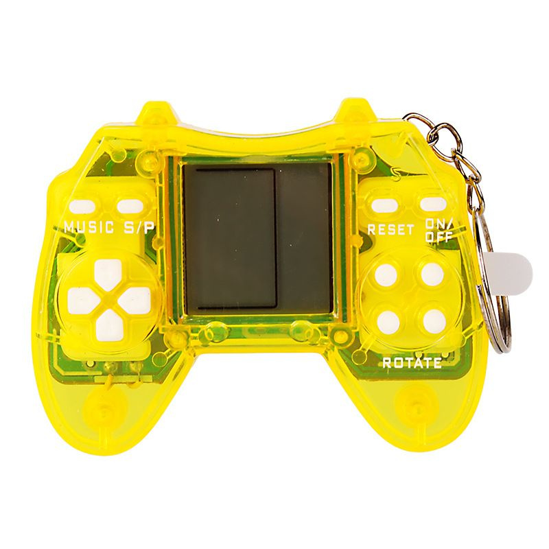 Брелок Тетрис mini электронная игра / Подвеска для сумки / Брелок для ключей, желтый  #1