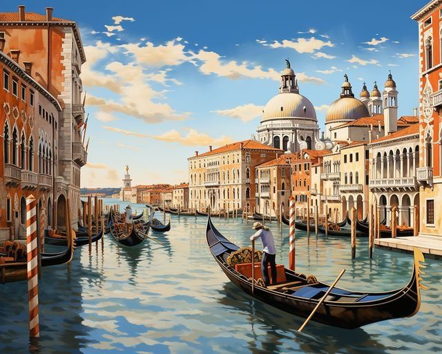 Картина по номерам 40x50 см на холсте (на подрамнике) "Венеция" /Живопись по номерам  #1