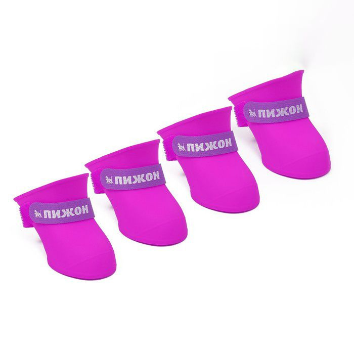 Пижон, Сапоги резиновые, размер М (подошва 5х4 см), фиолетовые, 4 штуки в наборе  #1
