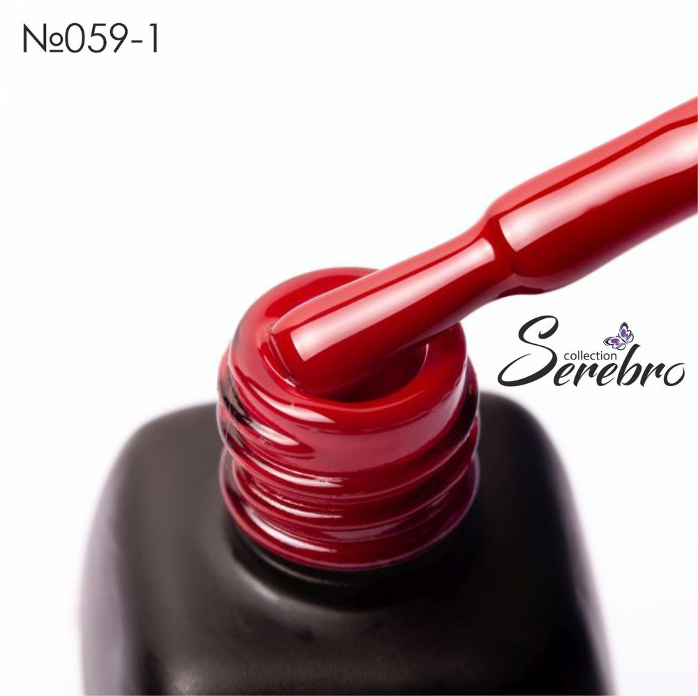 Serebro гель лак для ногтей красный "Сангрия" для маникюра и педикюра №059/1, 11 мл  #1