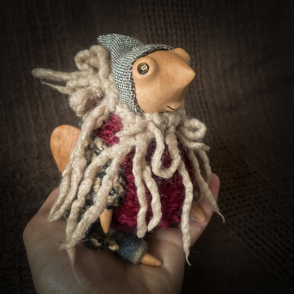 Авторская кукла ангел Винсент. Интерьерная игрушка ручной работы (керамика, текстиль). Домовой, оберег, #1