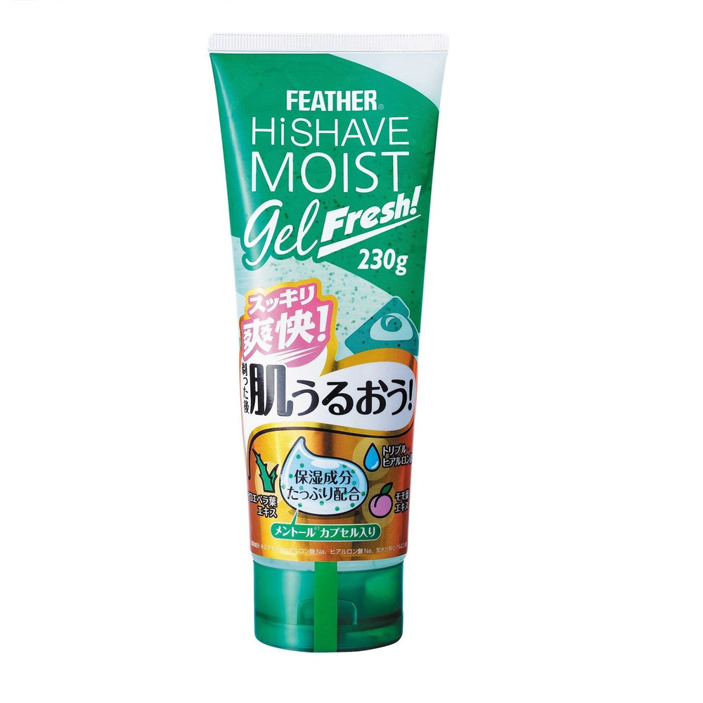 FEATHER / Увлажняющий гель для бритья "HiShave Moist Gel Fresh" с гиалуроновой кислотой, экстрактами #1