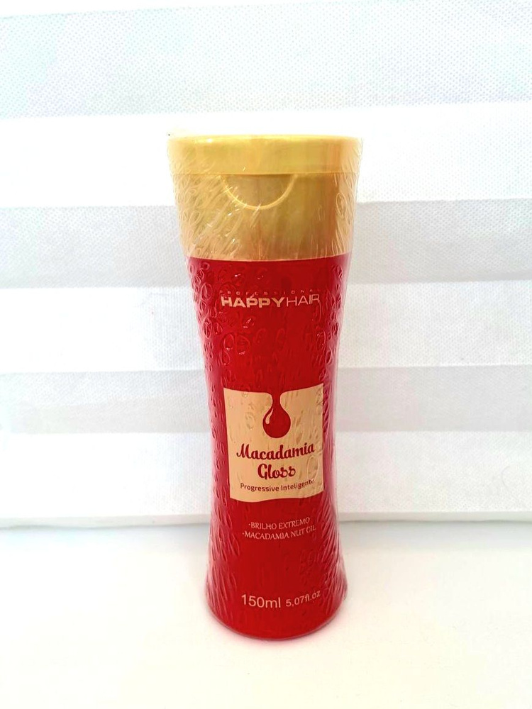 Happy Hair Macadamia Gloss кератин для выпрямления волос 150мл #1