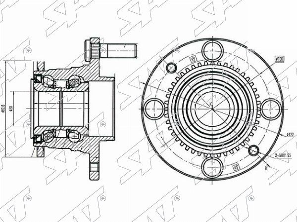 ST-B603-26-15XB Ступичный узел задн. MAZDA FAMILIA,323 BJ5P 98- #1