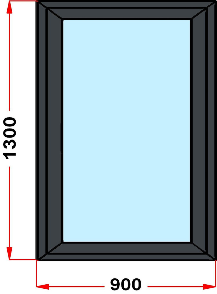 Окно+москитка из профиля Grunder 70 мм (1300 x 900), с поворотно-откидной створкой, стеклопакет 3 стекла, #1