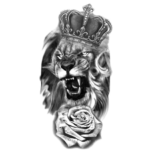 Тату лев, lion tattoo