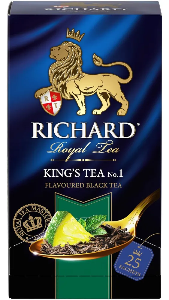 Чай в пакетиках черный Richard King's Tea №1, ароматизированный, 25 шт