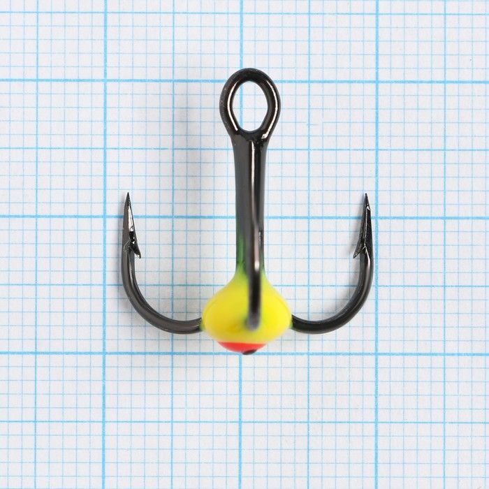 Крючоктройникдляприманоксцветнымикаплями,цвет04,№04(1крючок.)