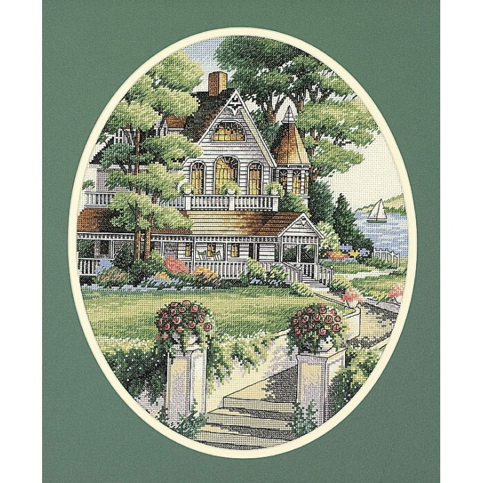 Набор для вышивания Dimensions Lovely Victorian Home (Милый викторианский дом) 3874 30 х 38 см  #1