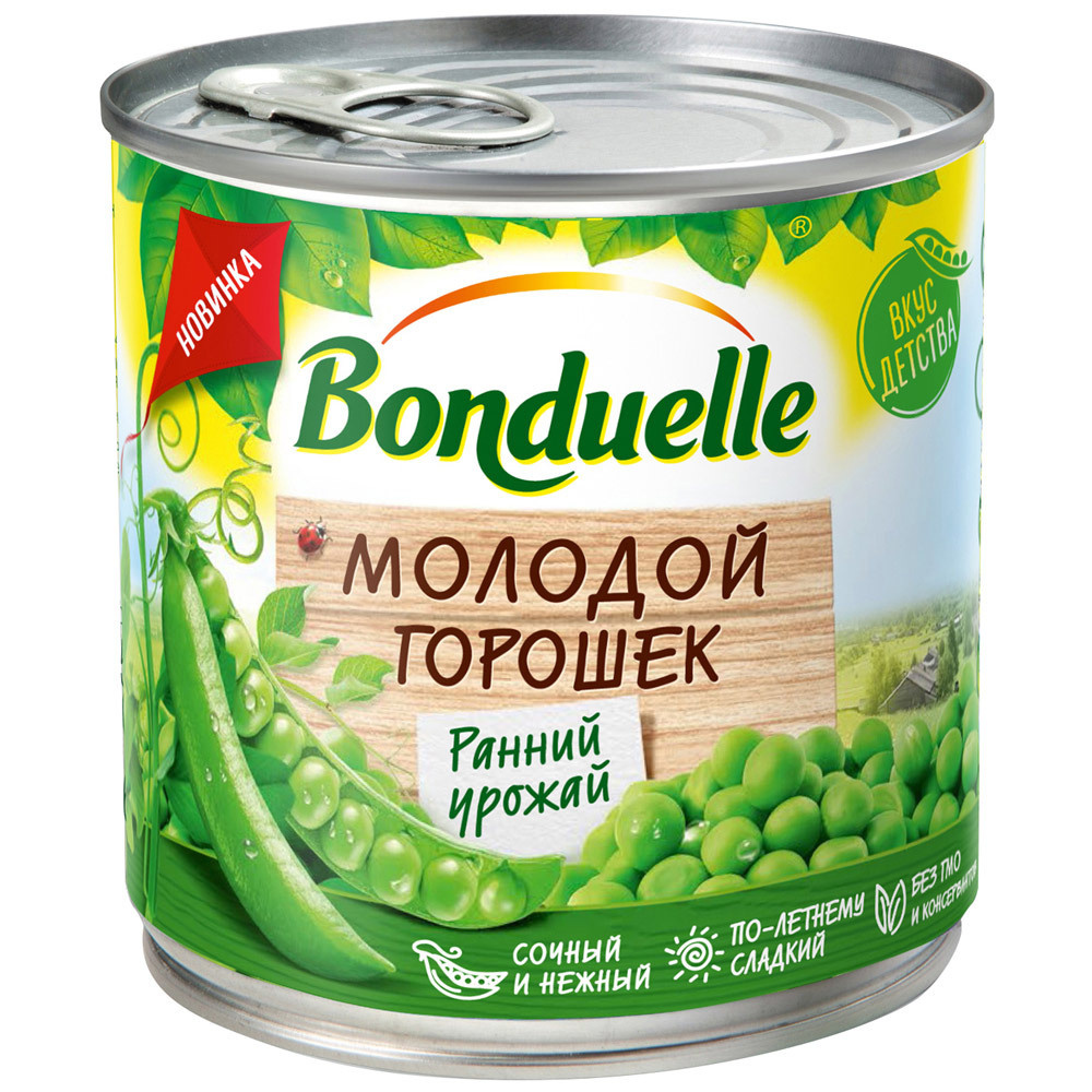 Горошек Bonduelle зеленый молодой, 400 гр #1