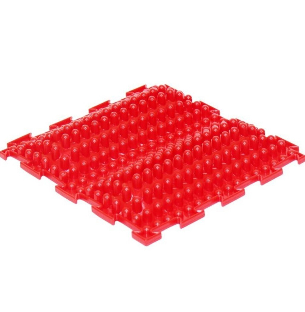Волна жёсткая (красный) модульный коврик Ортодон #1