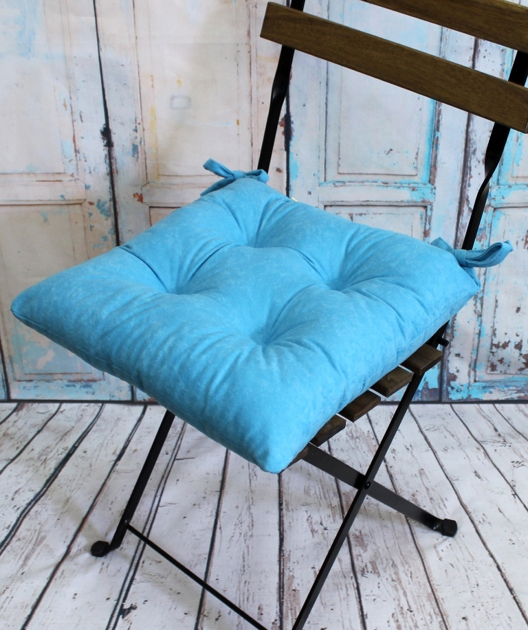 Подушка для сиденья МАТЕХ VELOURS LINE 42х42 см. Цвет светло-голубой, арт. 34-308  #1