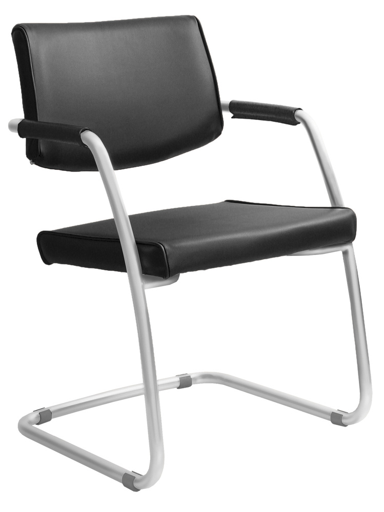 BELS Офисный стул, Металл, Искусственная кожа, черный #1