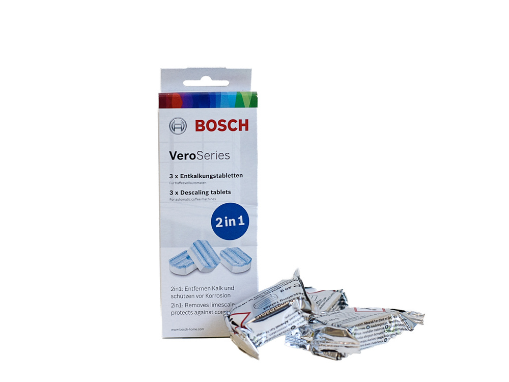 Таблетки для очистки кофемашин от накипи Bosch 00576694 (TCZ8002), 3 шт  #1