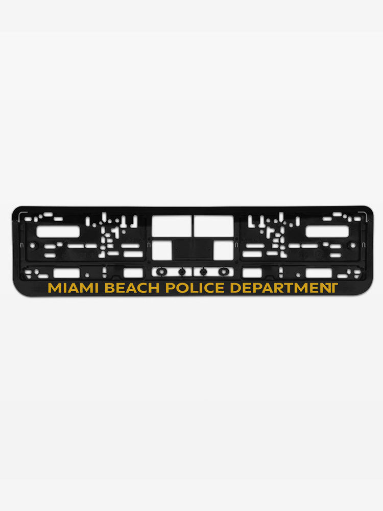 Номерная рамка для автомобиля "Miami beach police department", черная 1 шт.  #1