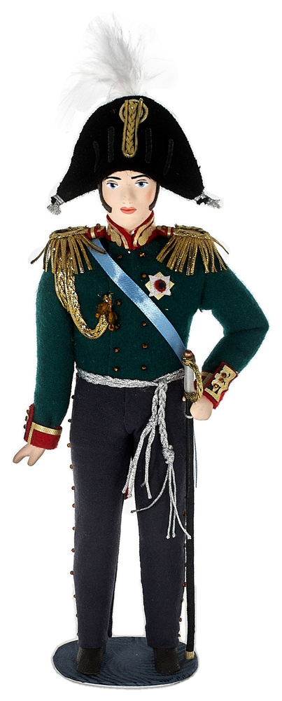 Фарфоровая кукла коллекционная Пехотный генерал 1812 год Россия. Сувенир ручной работы  #1