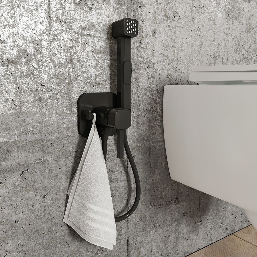 Гигиенический душ со смесителем, IDDIS, черный матовый, Axes, 004BLS0i08  #1